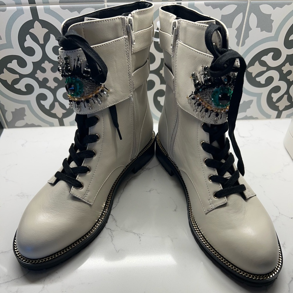 Kurt Geiger Combat Boots with Eye Detail